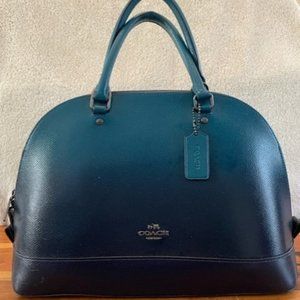 Coach Two Tone Teal Satchel